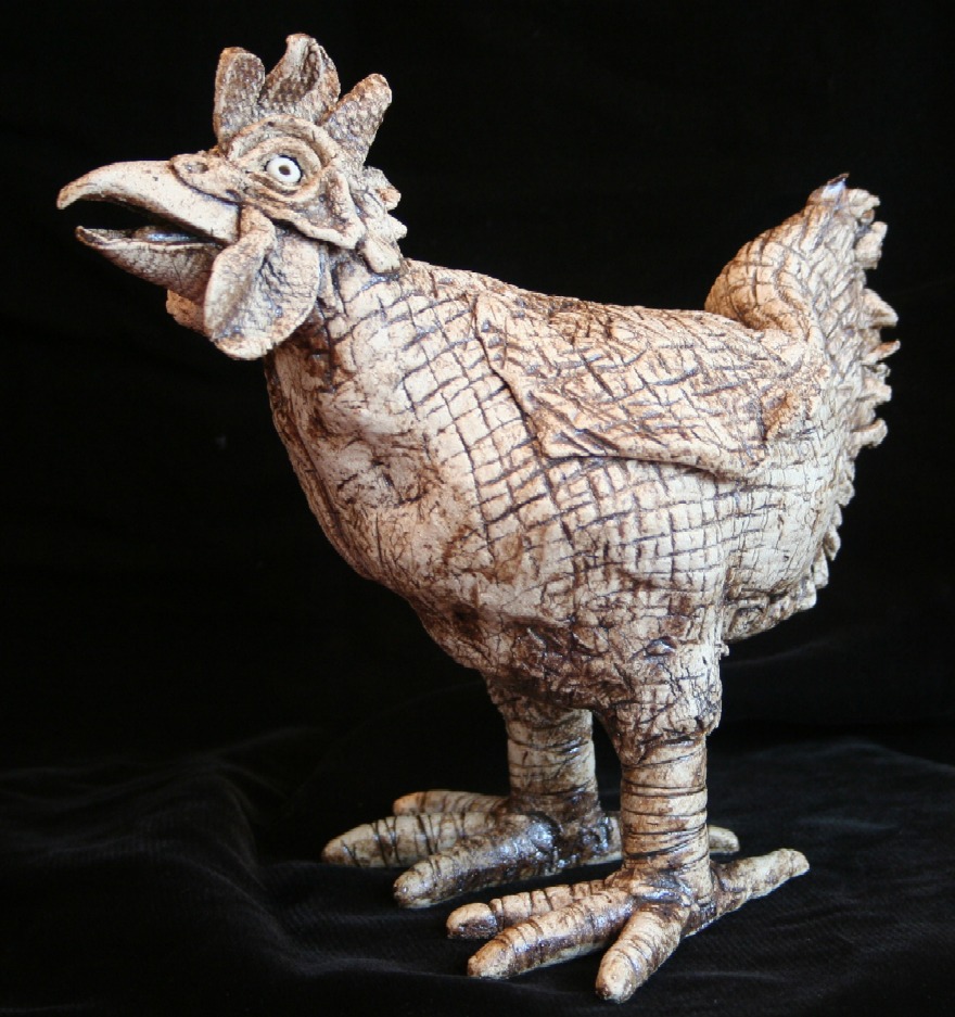 Stoneware chicken h: 160mm