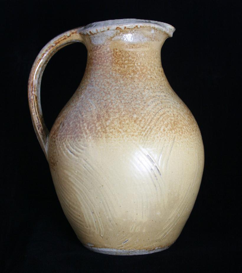Salt glazed jug fired at Wobage August 2009 h:280mm