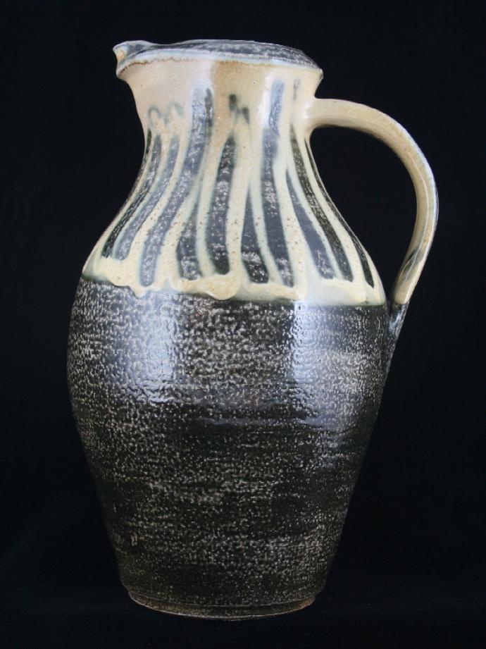 Salt glazed jug fired at Wobage August 2009 h:290mm
