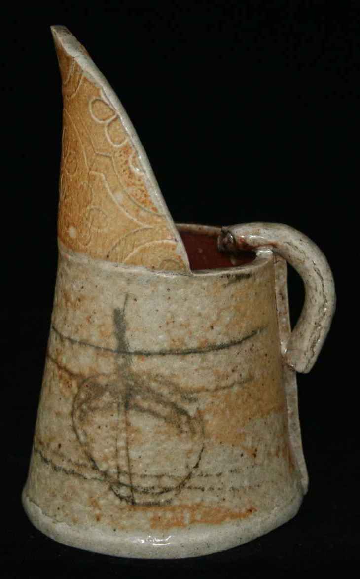 Salt-glaze slipware jug 1