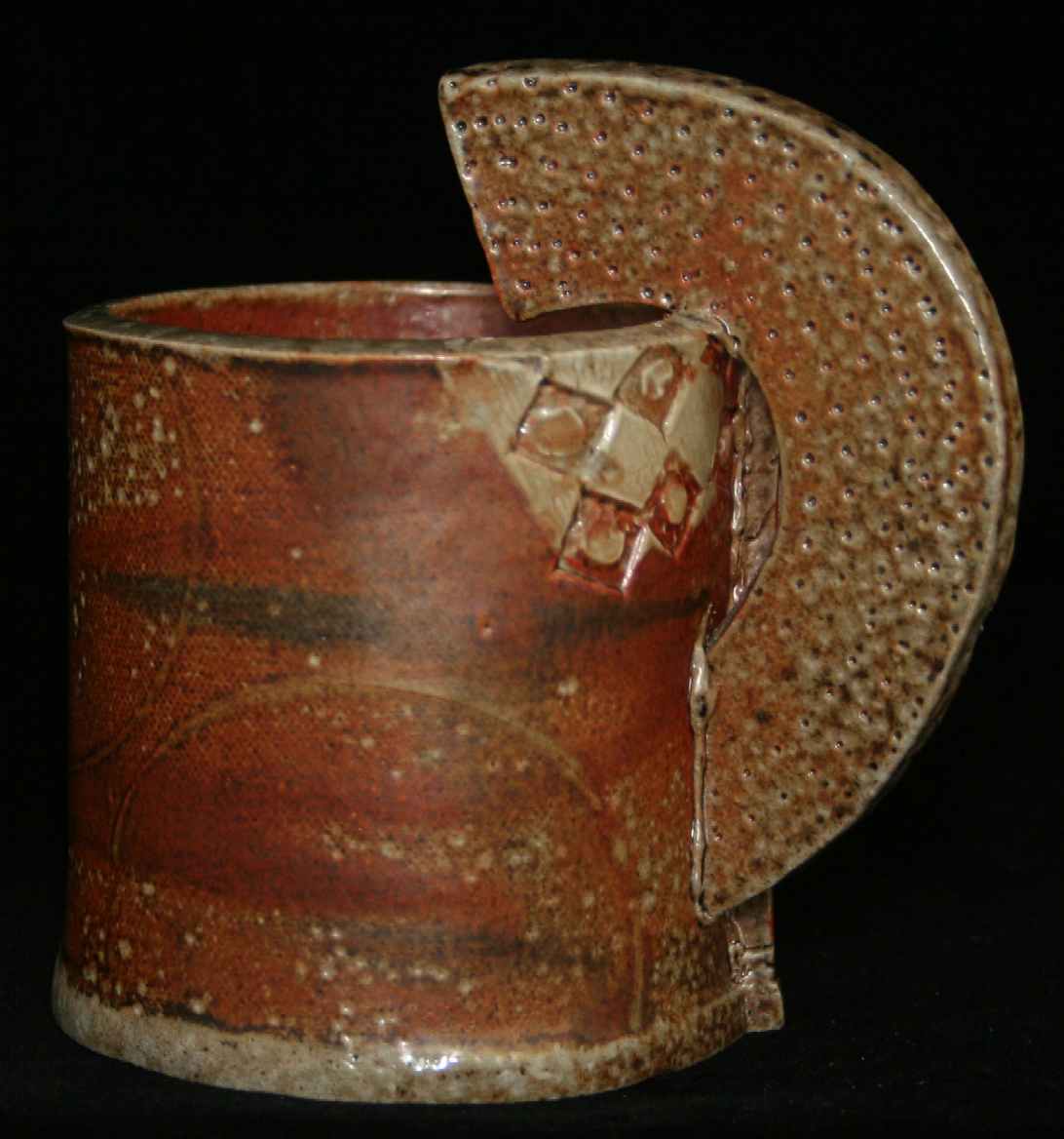 Salt-glaze slipware mug 2